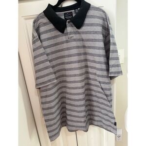 Mens Greg Norman Collection XL Merc Cotton Striped Golf Polo Shirt EUC‎